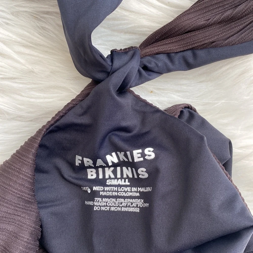 Frankie’s Bikinis | Dorothy Plissé Halter One Piece Swimsuit